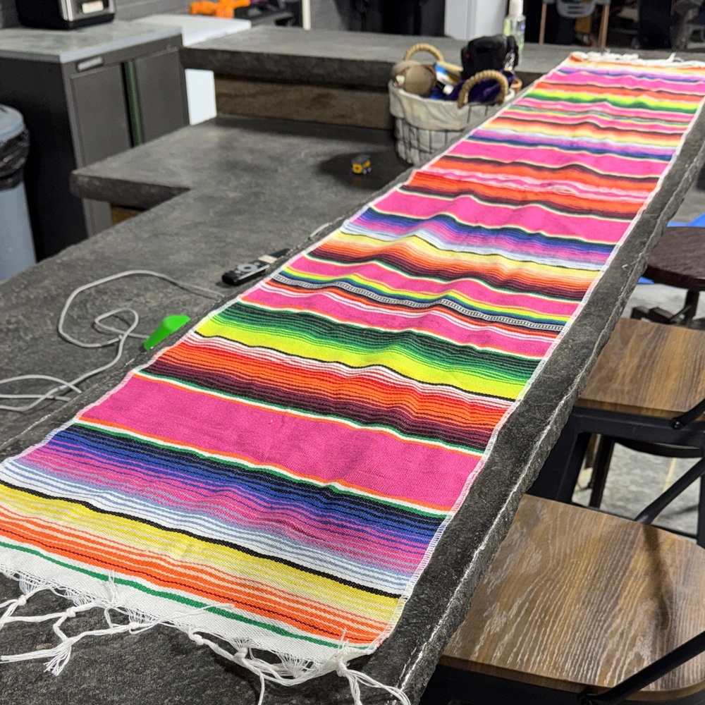 Set of 5 Aztec Colorful Striped Table Runner for Parties